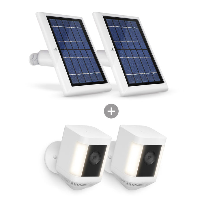 Wasserstein Ring Spotlight Cam Plus Battery + Solar Panel Bundle - 24/7 Security for Your Smart Home