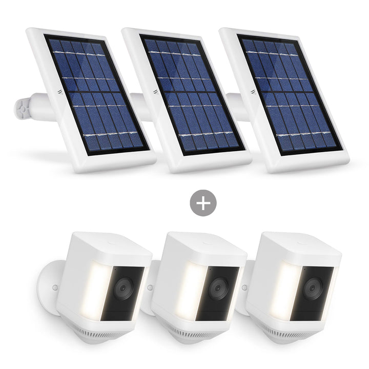 Ring Spotlight Cam Plus (Battery) + Wasserstein Solar Panel Bundle