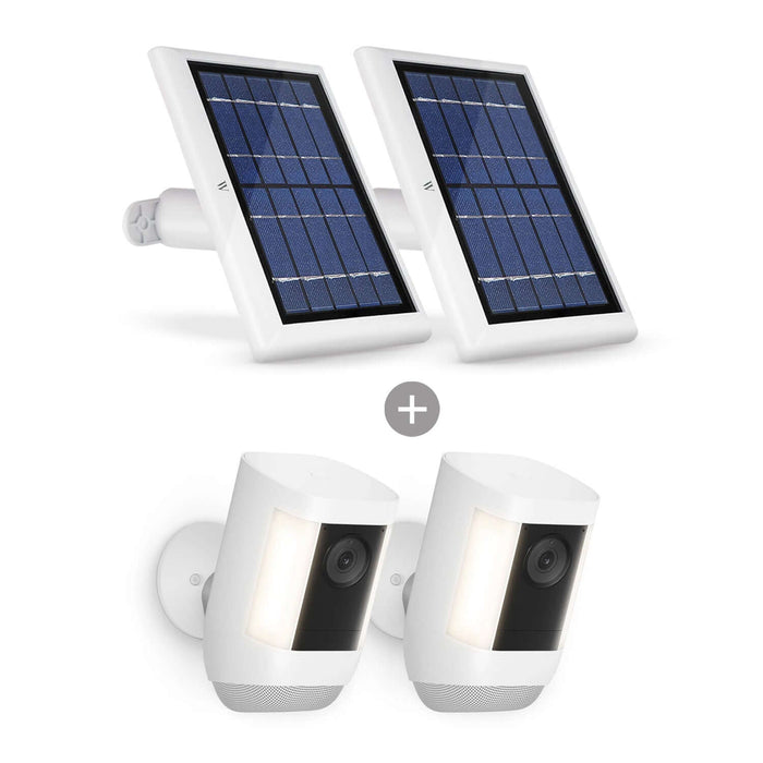 Wasserstein Ring Spotlight Cam Pro Battery + Solar Panel Bundle - 24/7 Security for Your Smart Home