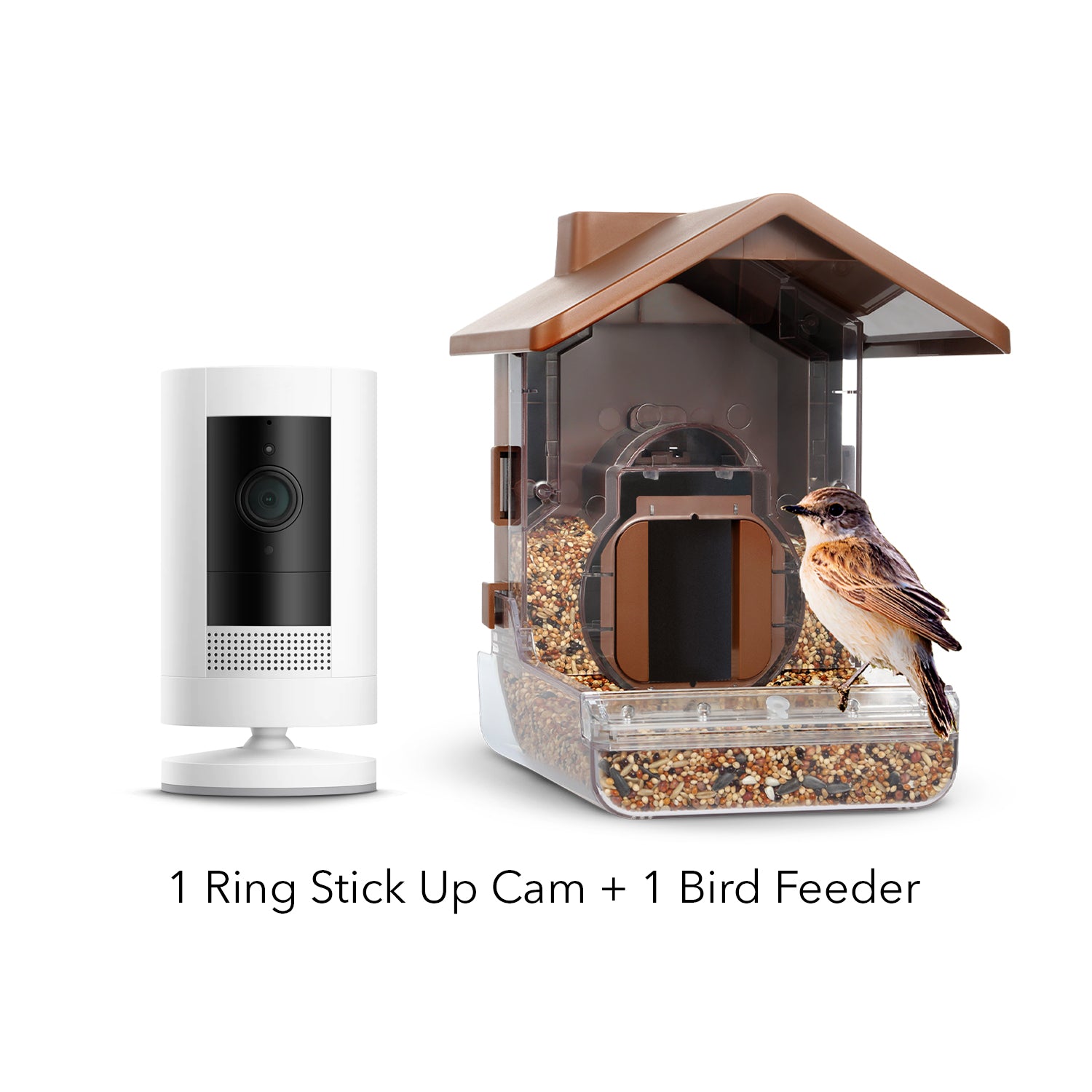 Ring Stick Up Cam Battery + Wasserstein Bird Feeder Camera Case Bundle