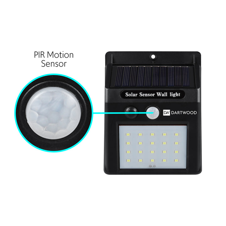 Dartwood Outdoor Solar Lights with Motion Sensor 150 Lumens