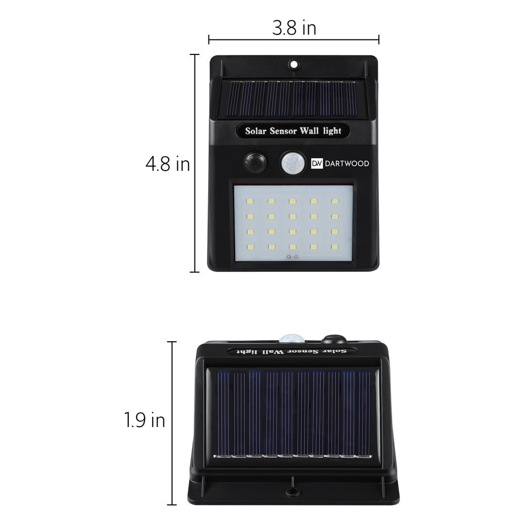 Dartwood Outdoor Solar Lights with Motion Sensor 150 Lumens