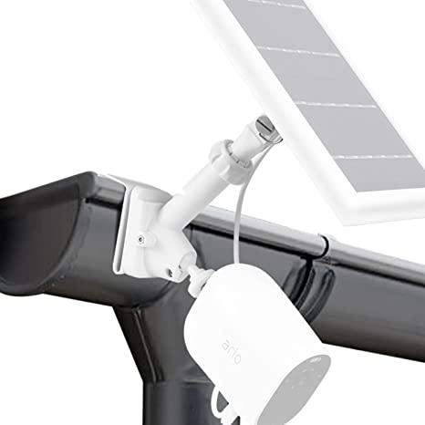 Wasserstein 2-in-1 Universal Gutter Mount for Camera & Solar Panel | Wyze, Blink, Ring, Arlo, & Eufy Cams